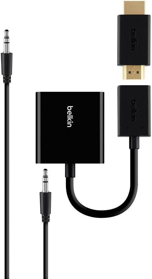 Brand New Sealed Belkin B2B137-Blk HDMI to VGA Adapter Kit w/ 3.5mm Audio