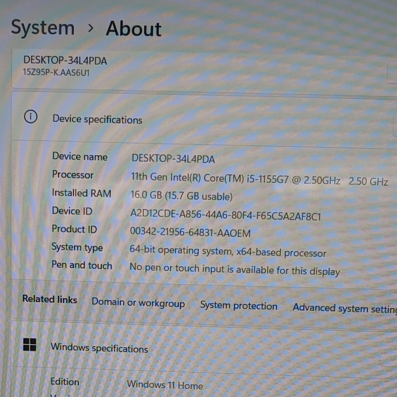 LG GRAM 15 INTEL 5-1155G7@2.5GHZ, 16GB, 512GB