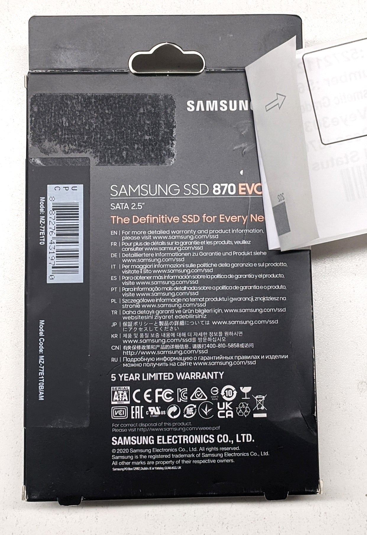 SAMSUNG 870 EVO MZ-77E1T0B/AM 1TB