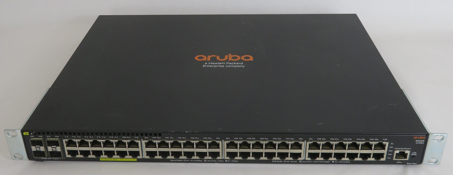 Hewlett Packard Enterprise Aruba 48 Port Gigabit Network Switch PoE 2930F JL558A