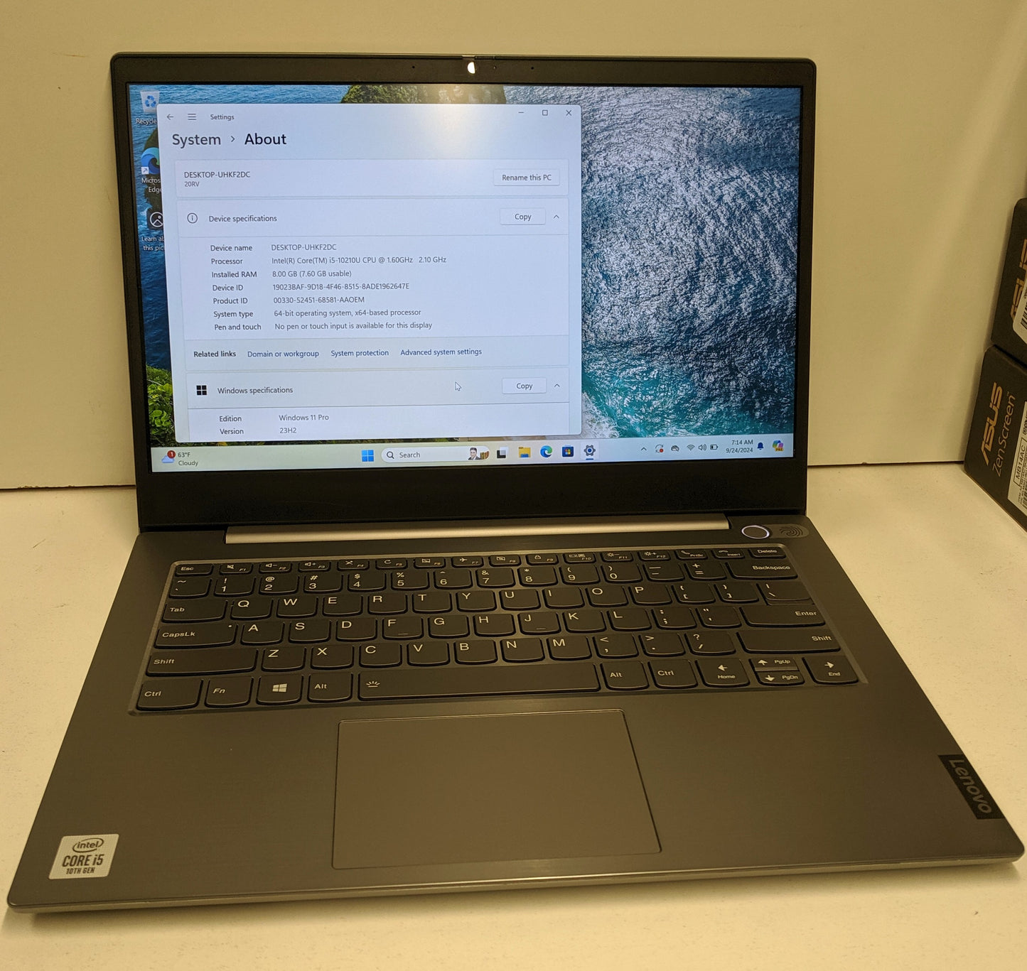 Lenovo thinkbook 14-IML I5-10210U@1.60GHZ, 8GB, 256GB-Scratched