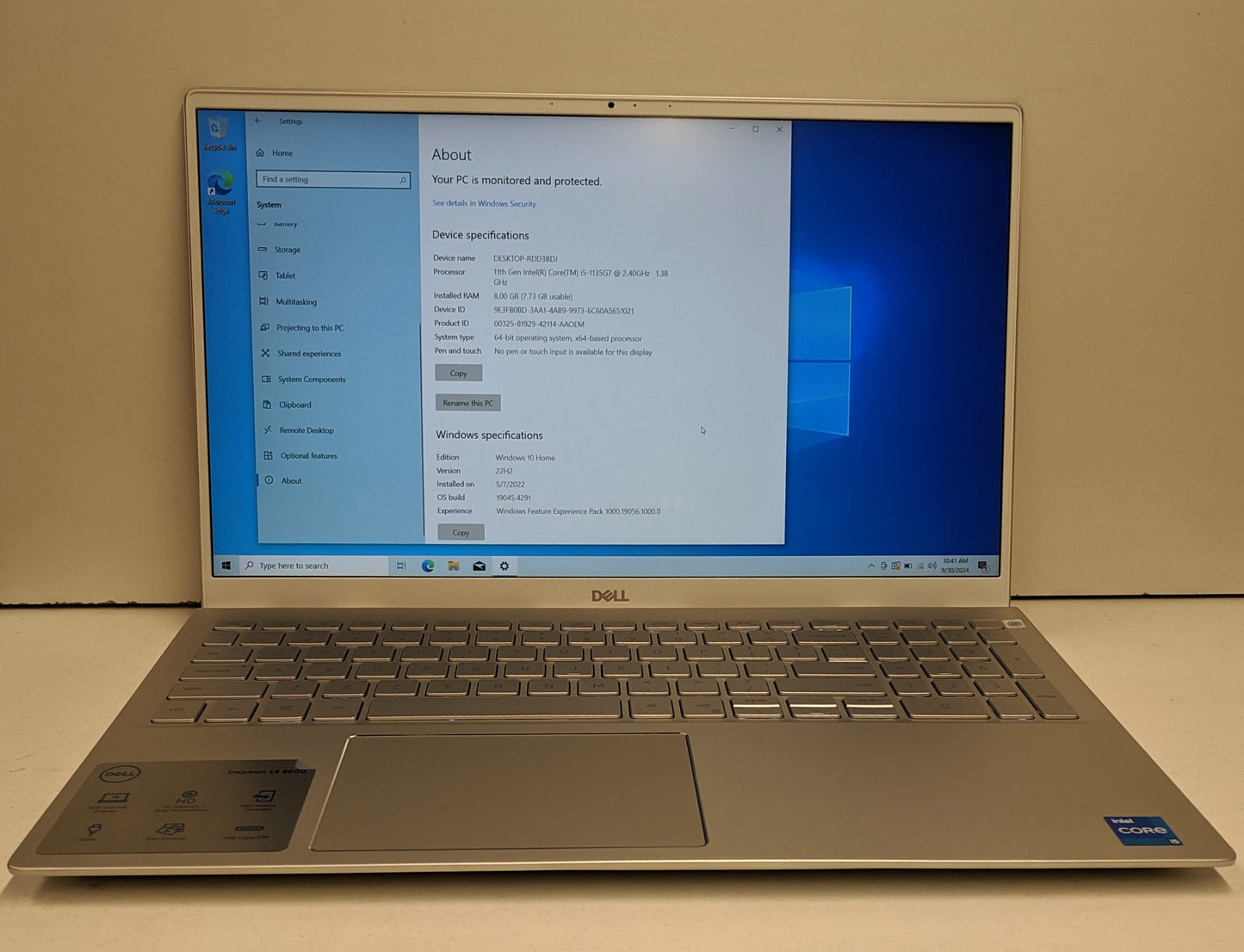 Inspiron 15 5502 15.6 I5-1135G7@2.40GHZ, 8GB, 512GB