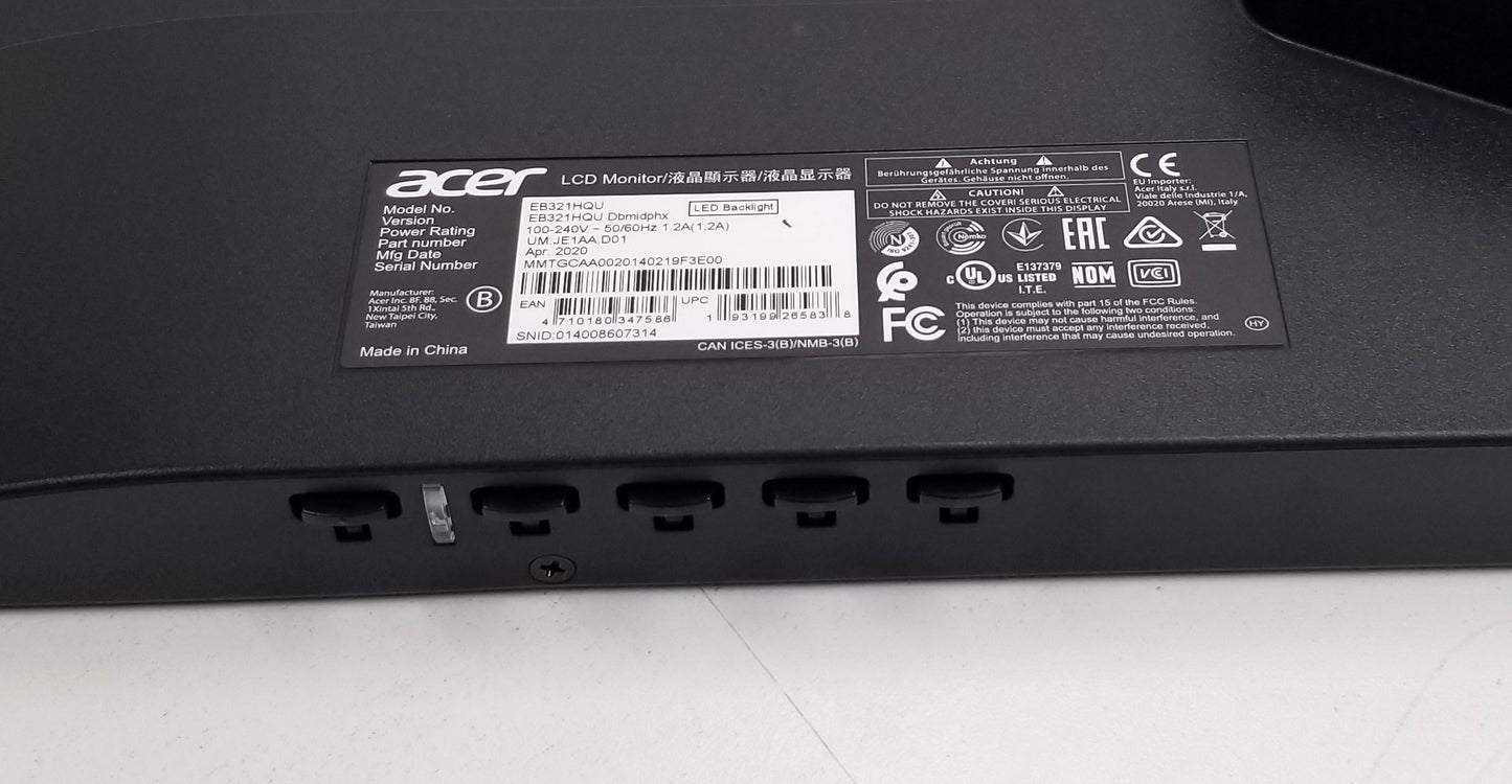 ACER EB321HQU  32" MONITOR