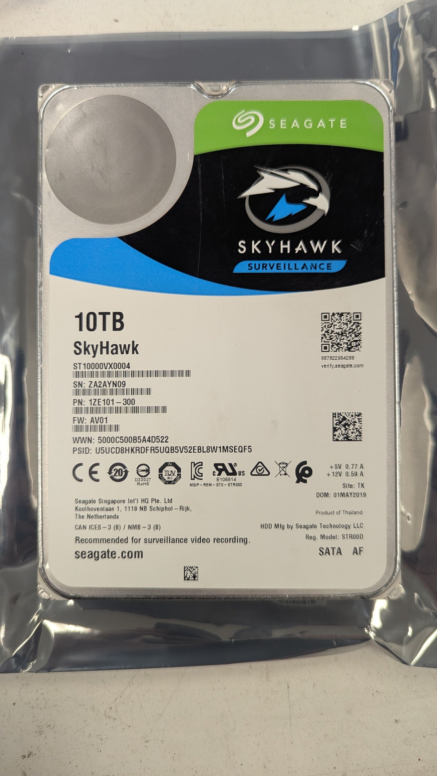 SEAGATE SKYHAWK SURVEILLANCE 10TB (ST10000VX0004)