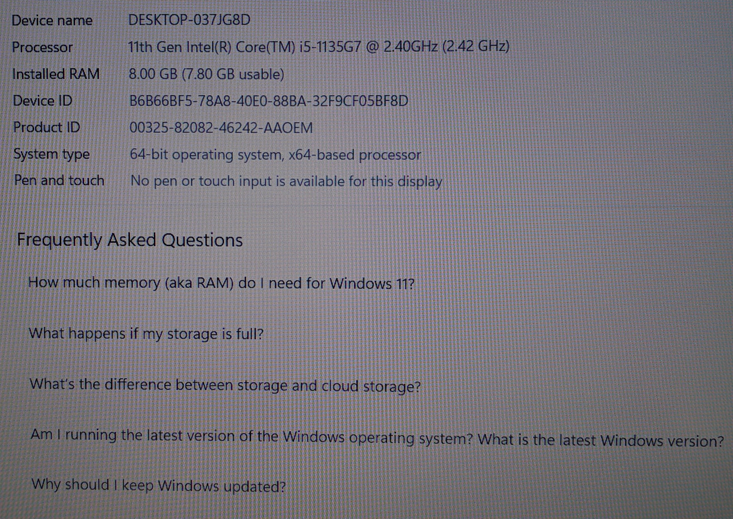 IDEAPAD 3 15ITL6 I5-1135G7@2.4GHZ, 8GB, 256GB