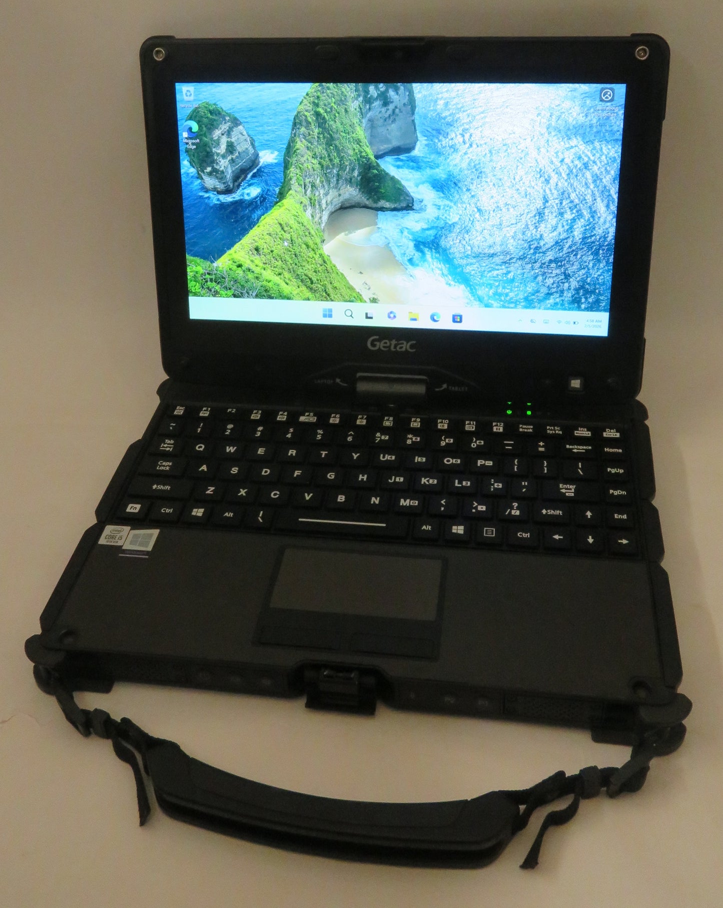 GETAC V110 RUGGED LAPTOP I5 10210U 1.60GHZ 16GB RAM 256GB W11P DUAL BATTERY
