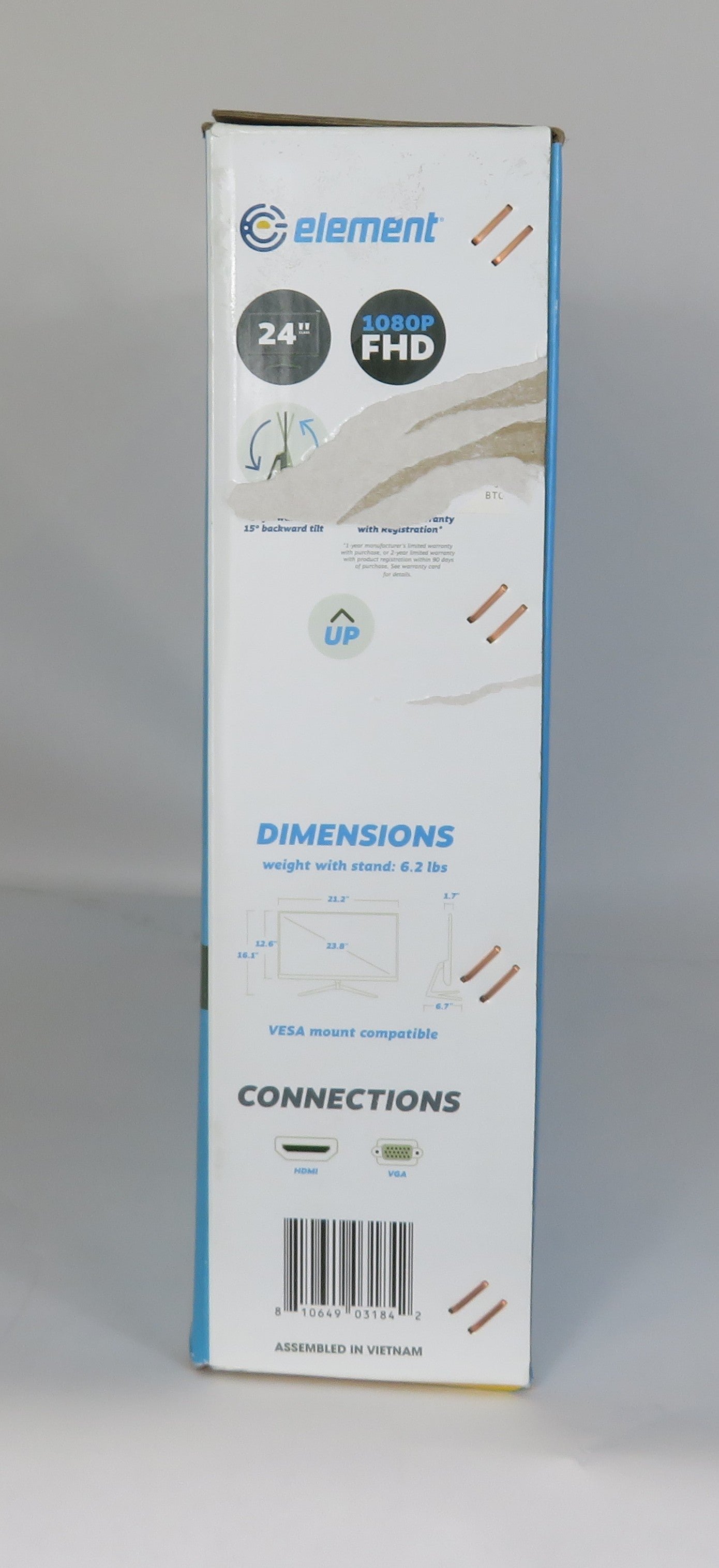 Element Electronics EM2FPAB24B 24" 1080P Frameless Monitor