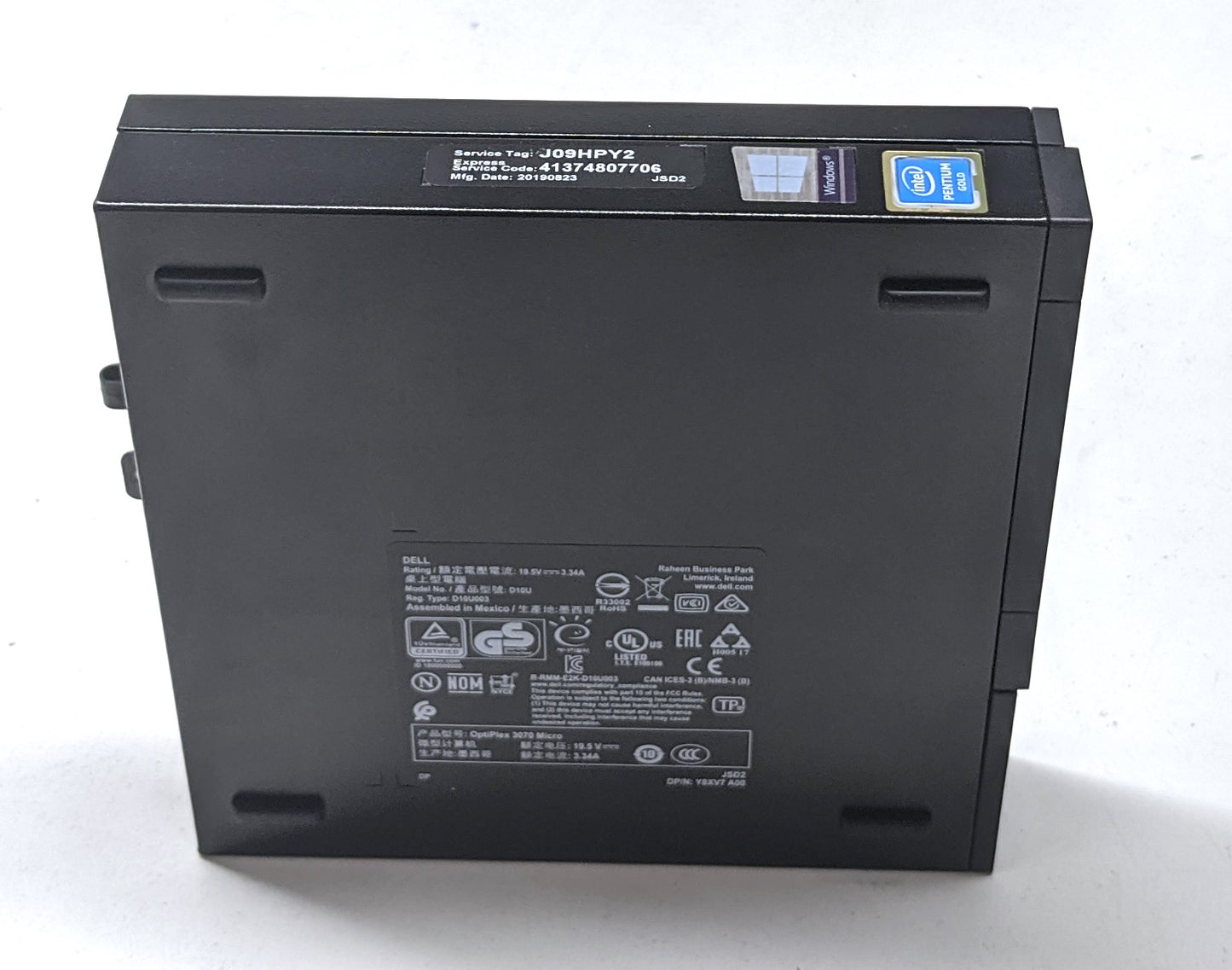 DELL OPTIPLEX 3070 MICRO DESKTOP PG-G5420T 4GB 500GB