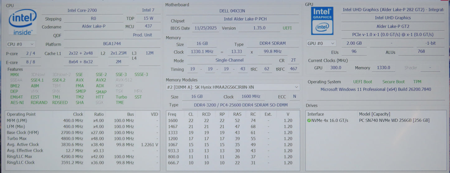 Dell Latitude 5430 14in Touchscreen i7 1265U 1.8GHz 16GB RAM 256GB Win 11 Pro