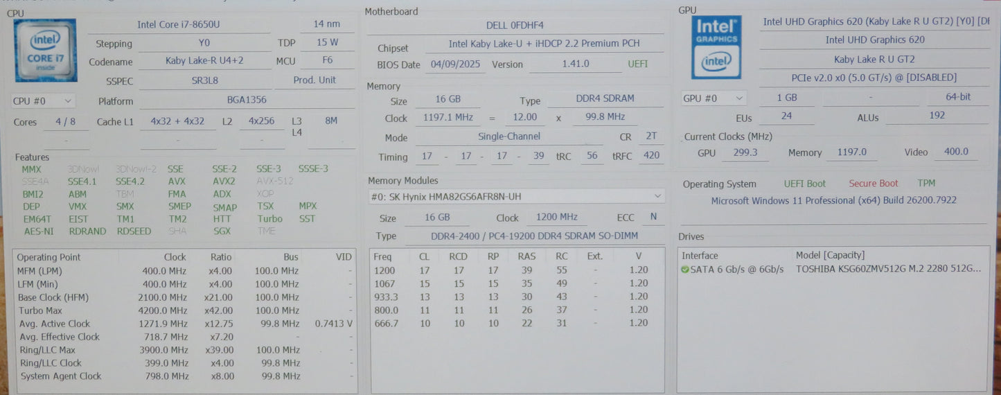 Dell Latitude 5490 14in Touchscreen i7 8650U 1.9GHz 16GB RAM 512GB Win 11