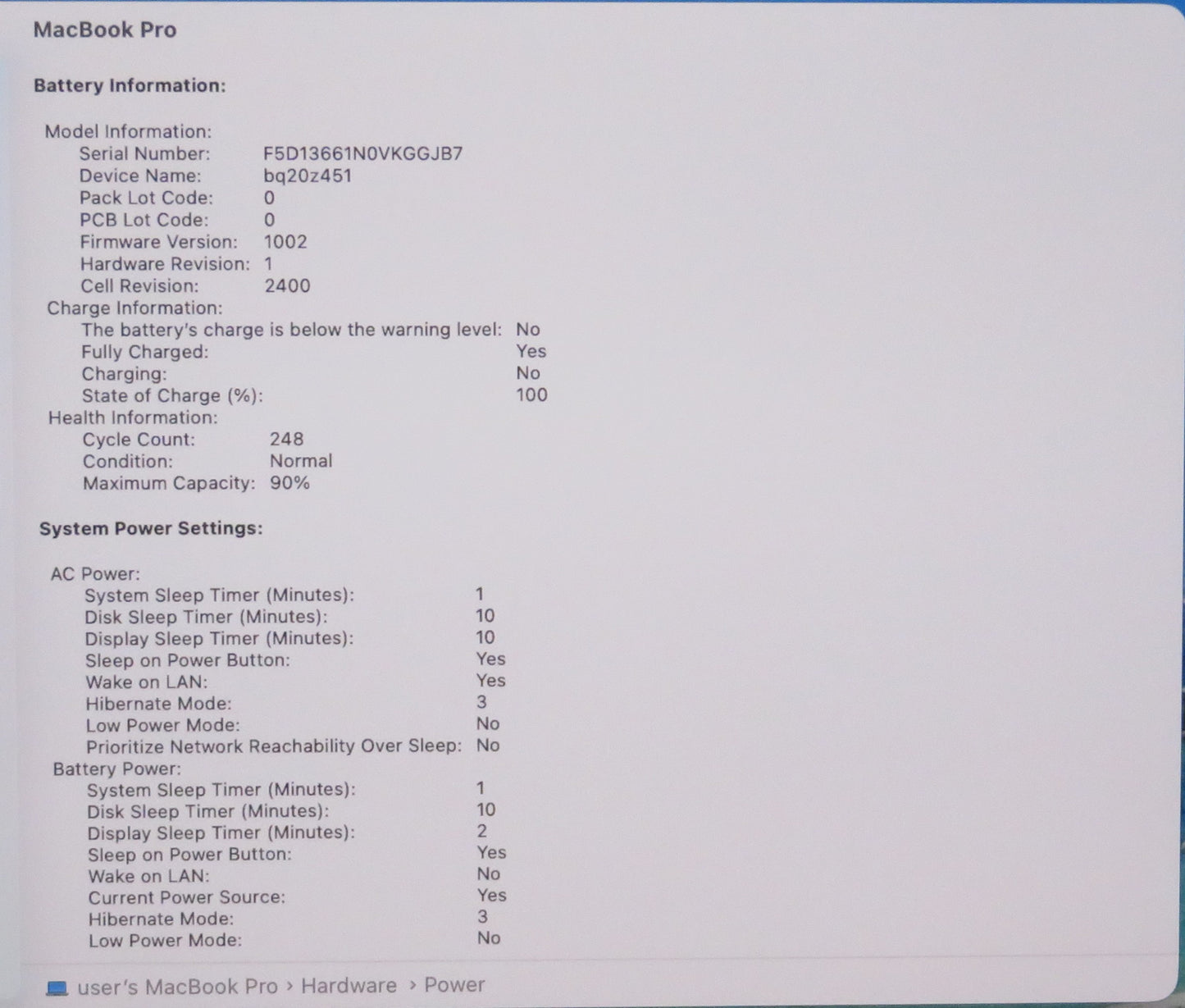 Apple Macbook Pro 2020 13in Retina M1 16GB RAM 512GB macOS A2338