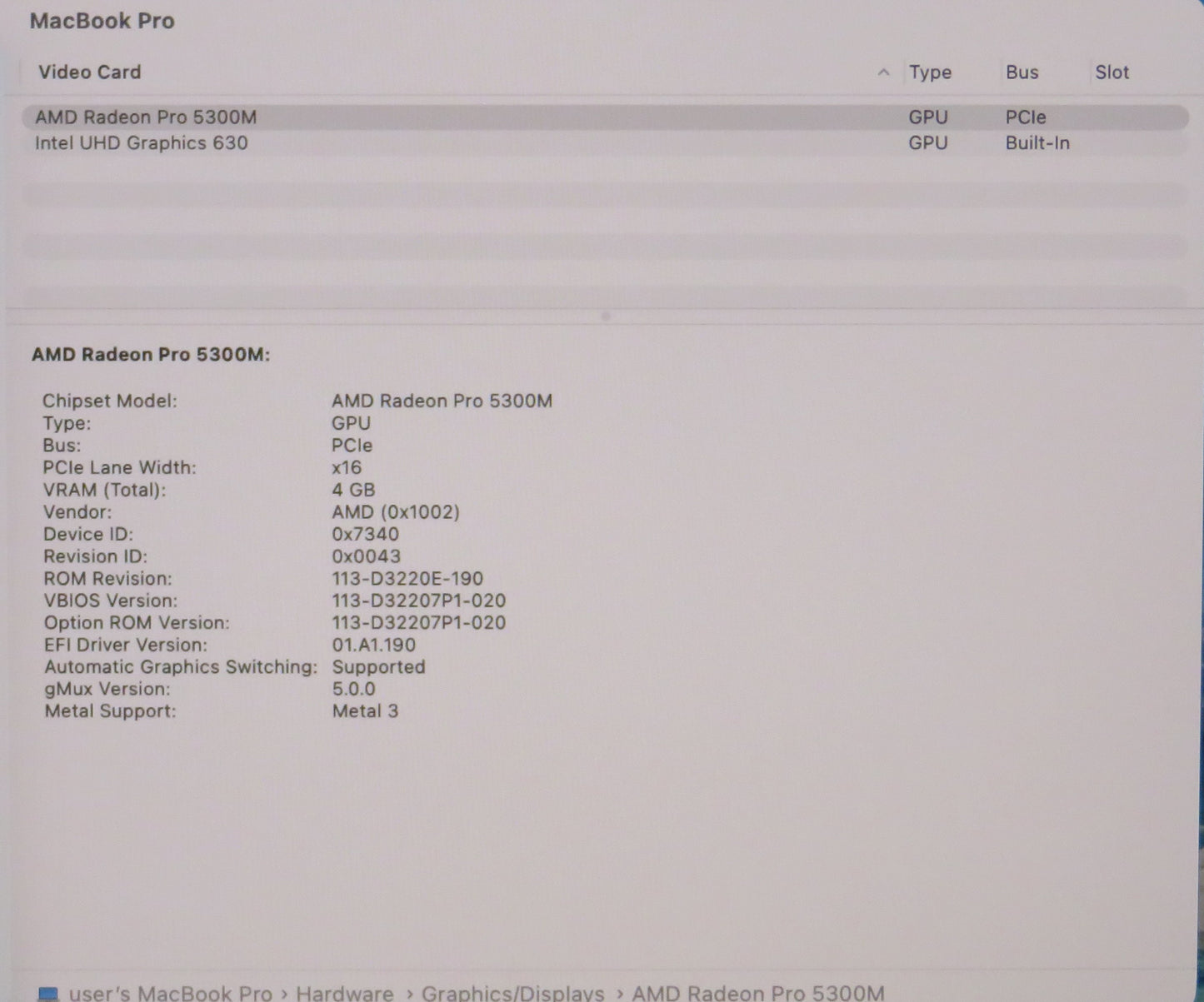 Apple MacBook Pro 2019 16in A2141 i7 9750H 2.6GHz 16GB RAM 512GB macOS 5300M