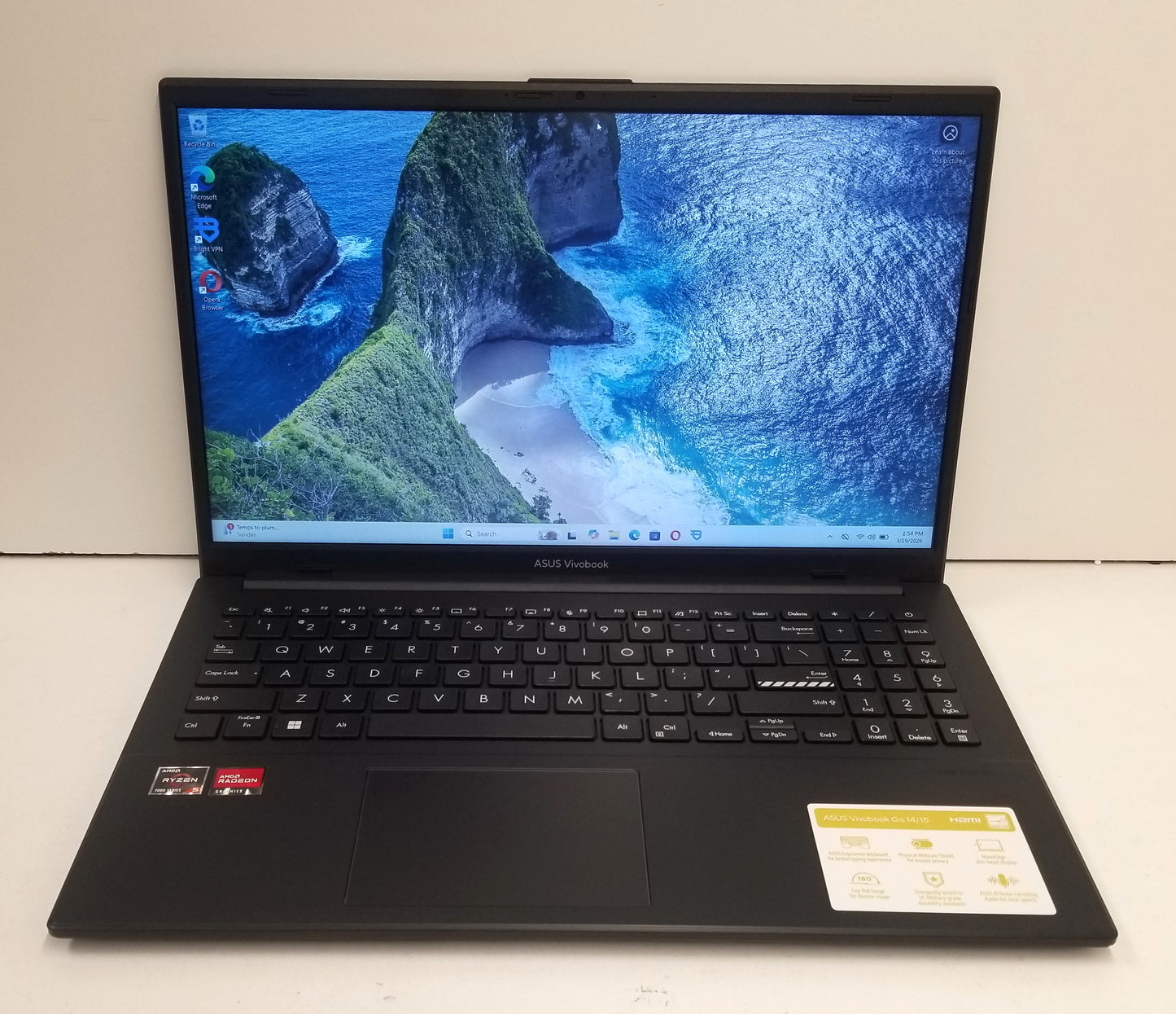 ASUS VIVOBOOK E1504F 15.6 In R5-7520U 16 GB, 512GB