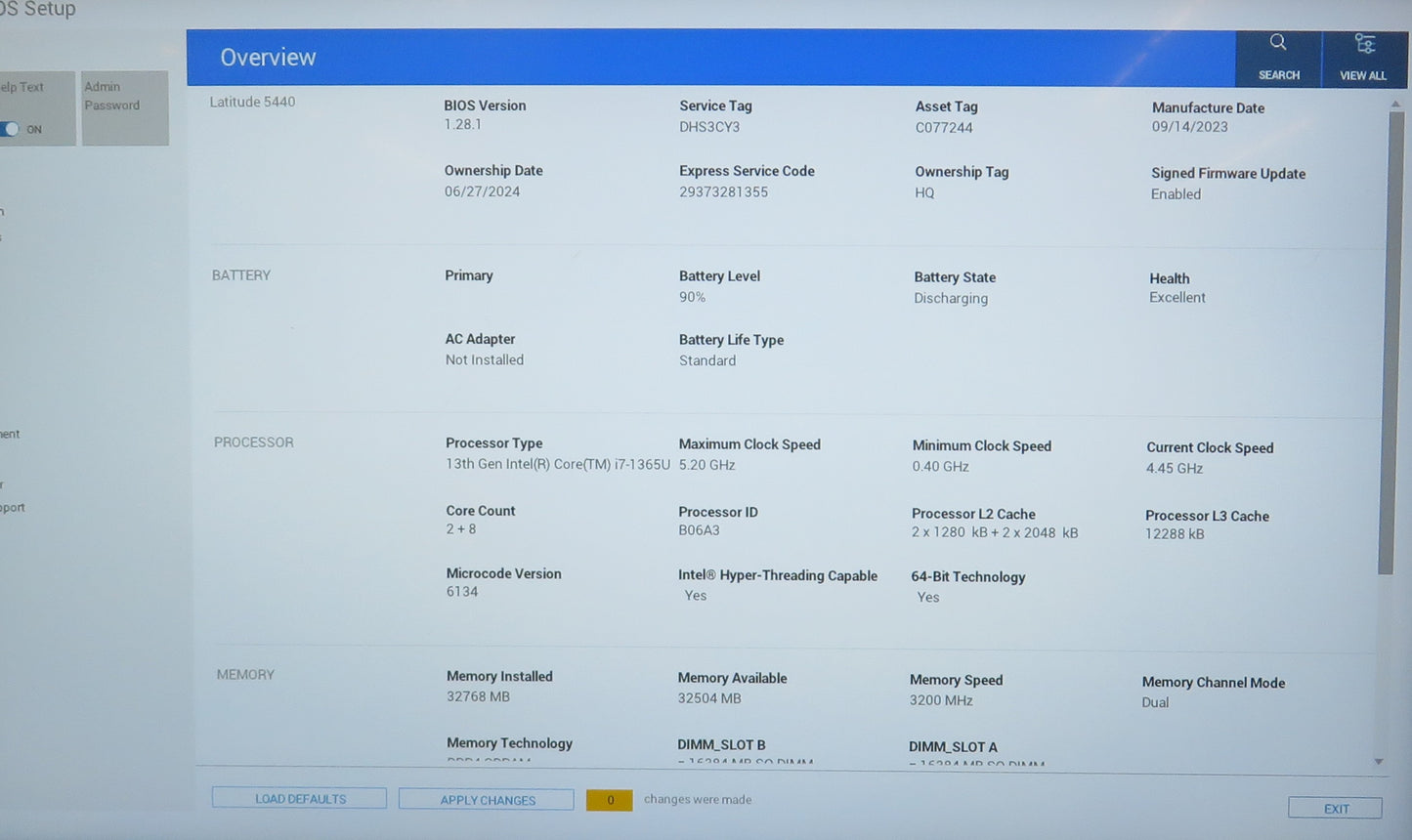 Dell Latitude 5440 14in Touchscreen i7 1365U 1.8GHz 32GB RAM 512GB Win11 Pro