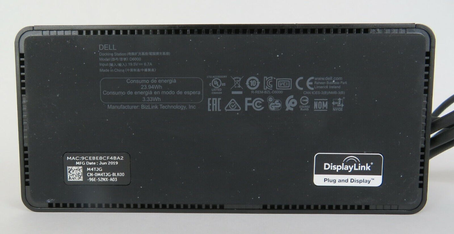Dell Universal Dock D6000 USB-C 3.0 HDMI DisplayPort