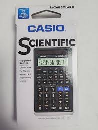 Casio Handheld Scientific Calculator, Black, FX260SOLARII