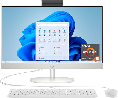HP 23.8" All-in-One Desktop PC, R5-7520U, 8GB, 256GB