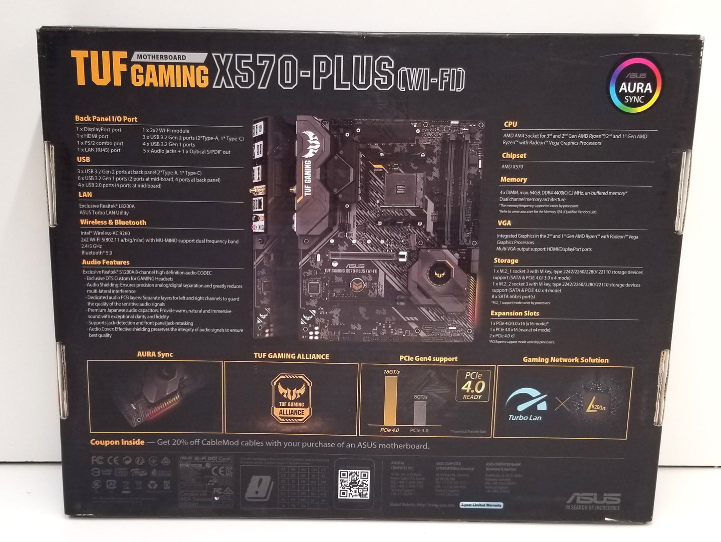 TUF GAMING X570-PLUS (WI-FI) Desktop Motherboard