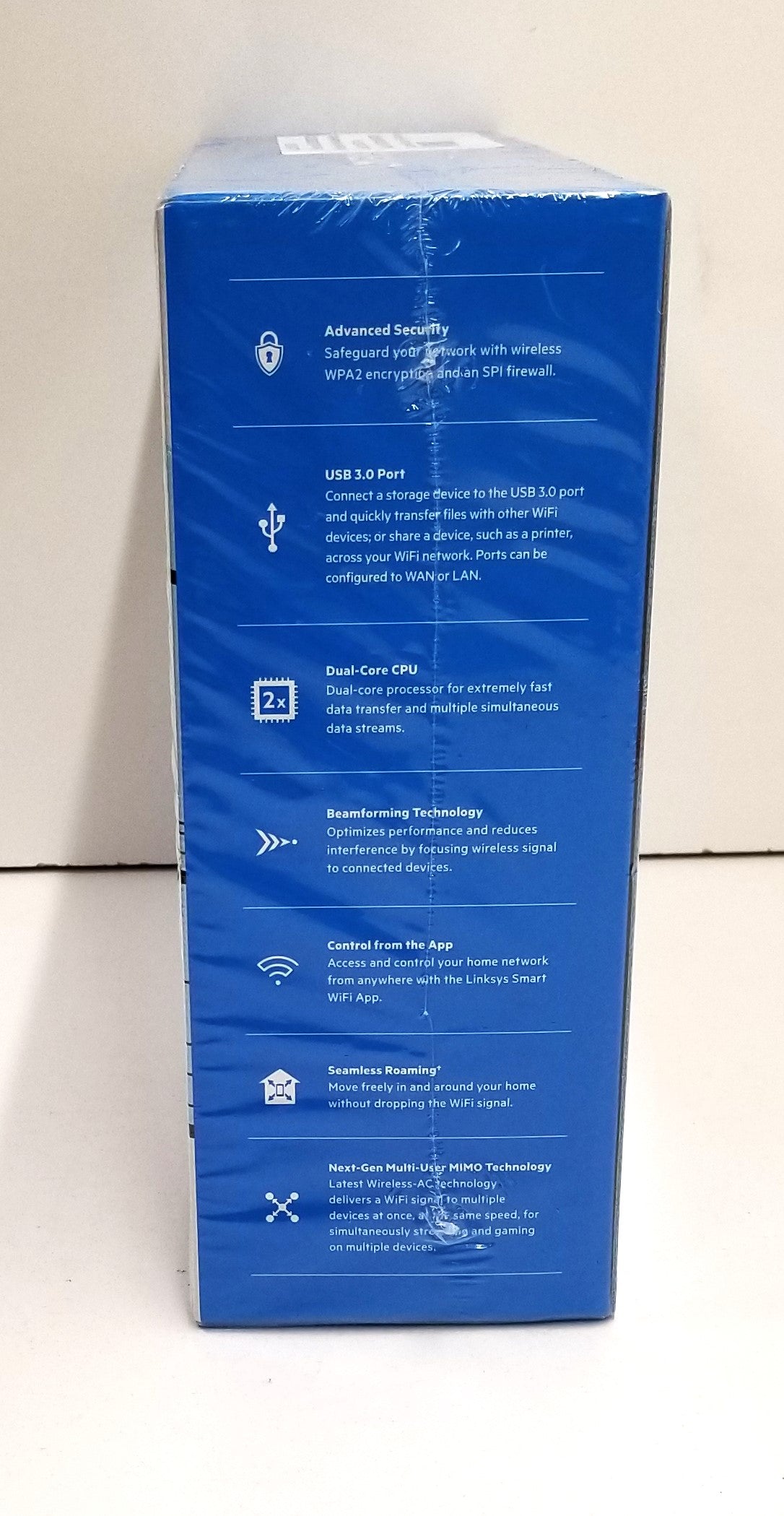 Linksys AC1900 Dual-Band Wifi 5 Router- Black
