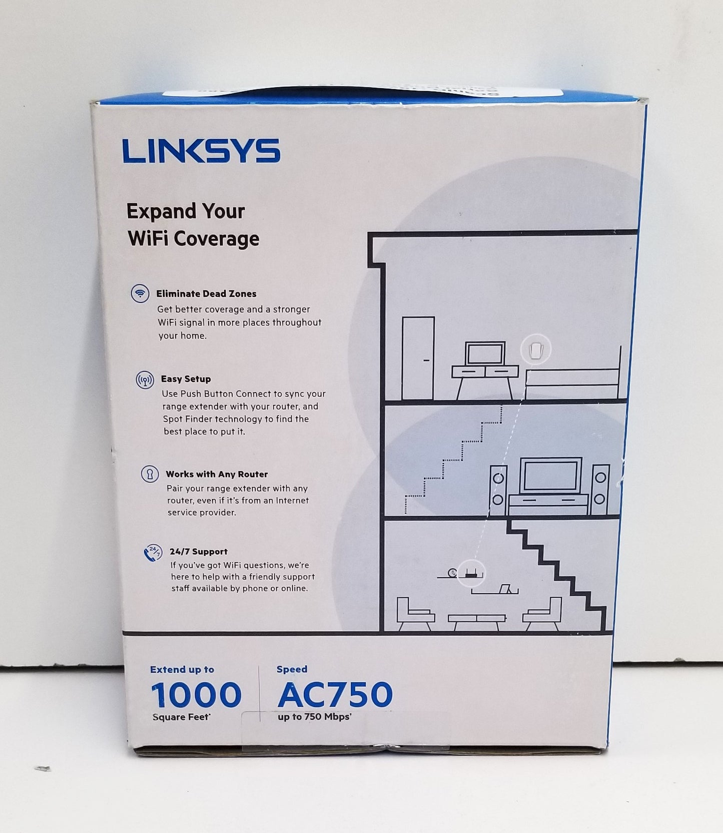 Linksys AC750 Dual-Band Wi-Fi Range Extender