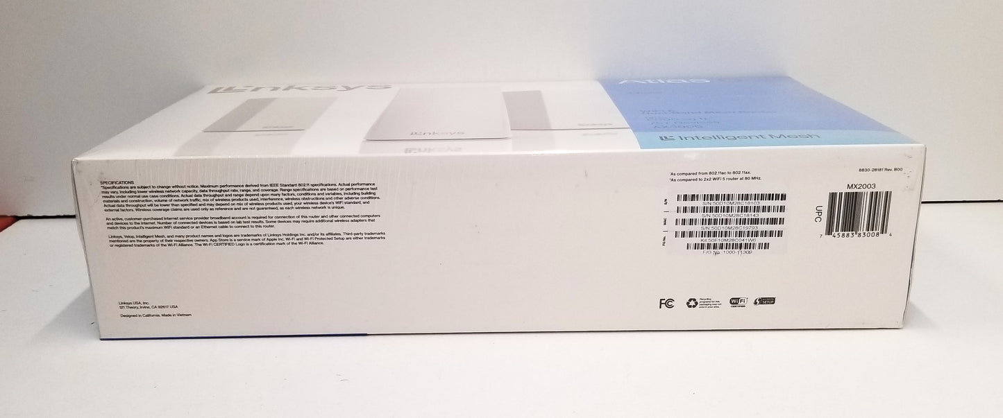 Linksys VELOP Atlas 6 Wi-Fi System, Set Of 3 Routers