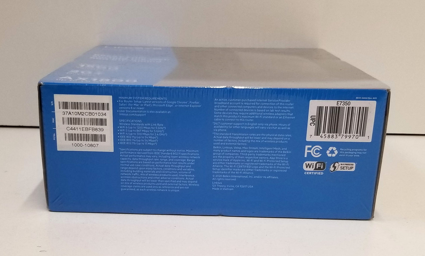 LINKSYS AX1800 DUAL-BAND WIFI 6 ROUTER