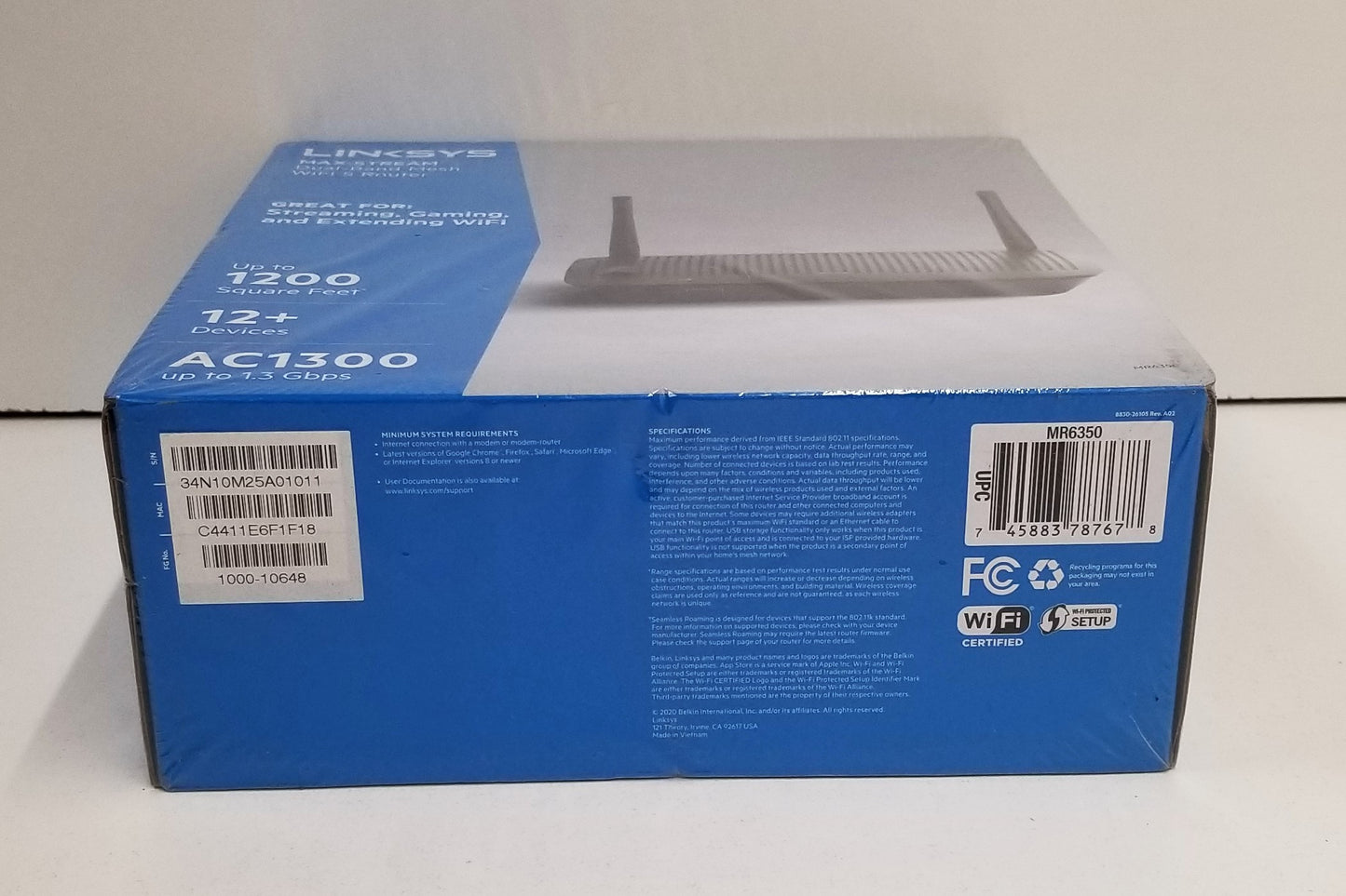 LINKSYS AC1300 DUAL-BAND WIFI 5 ROUTER