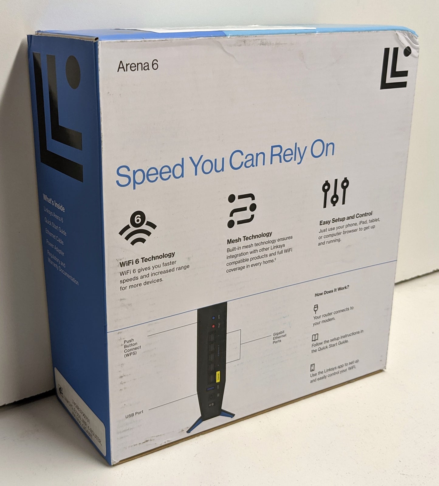 LINKSYS ARENA 6 E3750 AX1800 SPEED 1500 SQ. FT.