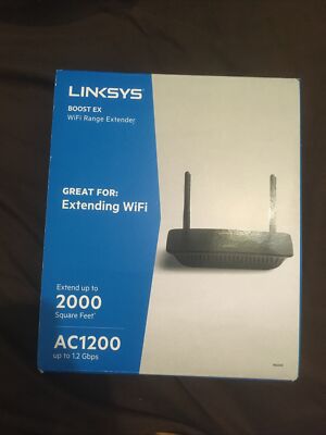 Linksys AC1200 Dual-Band Table Top Wi-Fi Range Extender - RE6500, Black