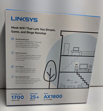Linksys Mesh Wifi 6 Router, Dual Band, AX1800