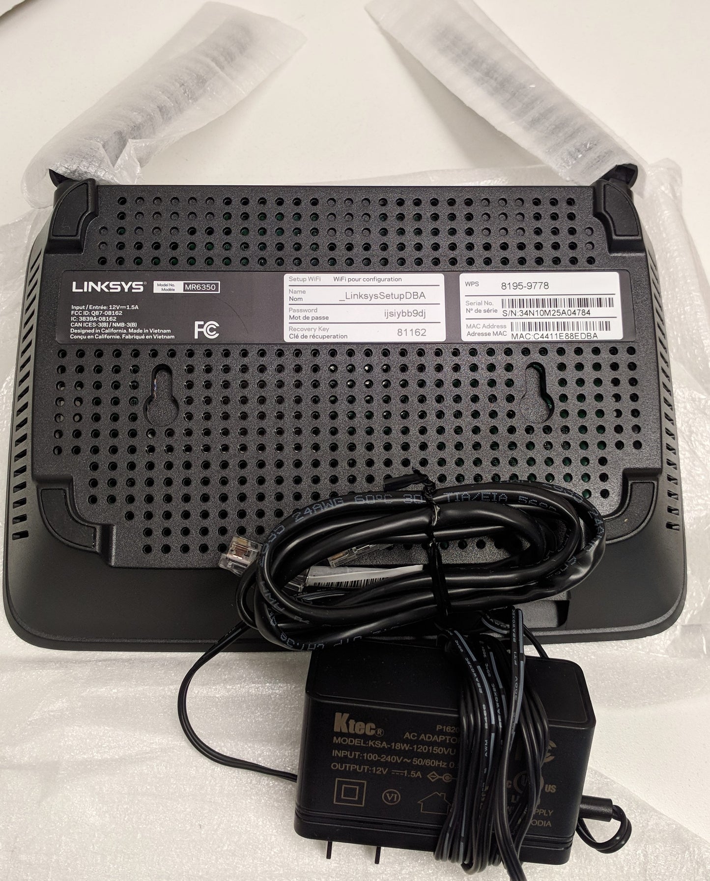 Linksys MR6350 Wireless Wifi 5 Router AC1300 Dual-Band Mesh