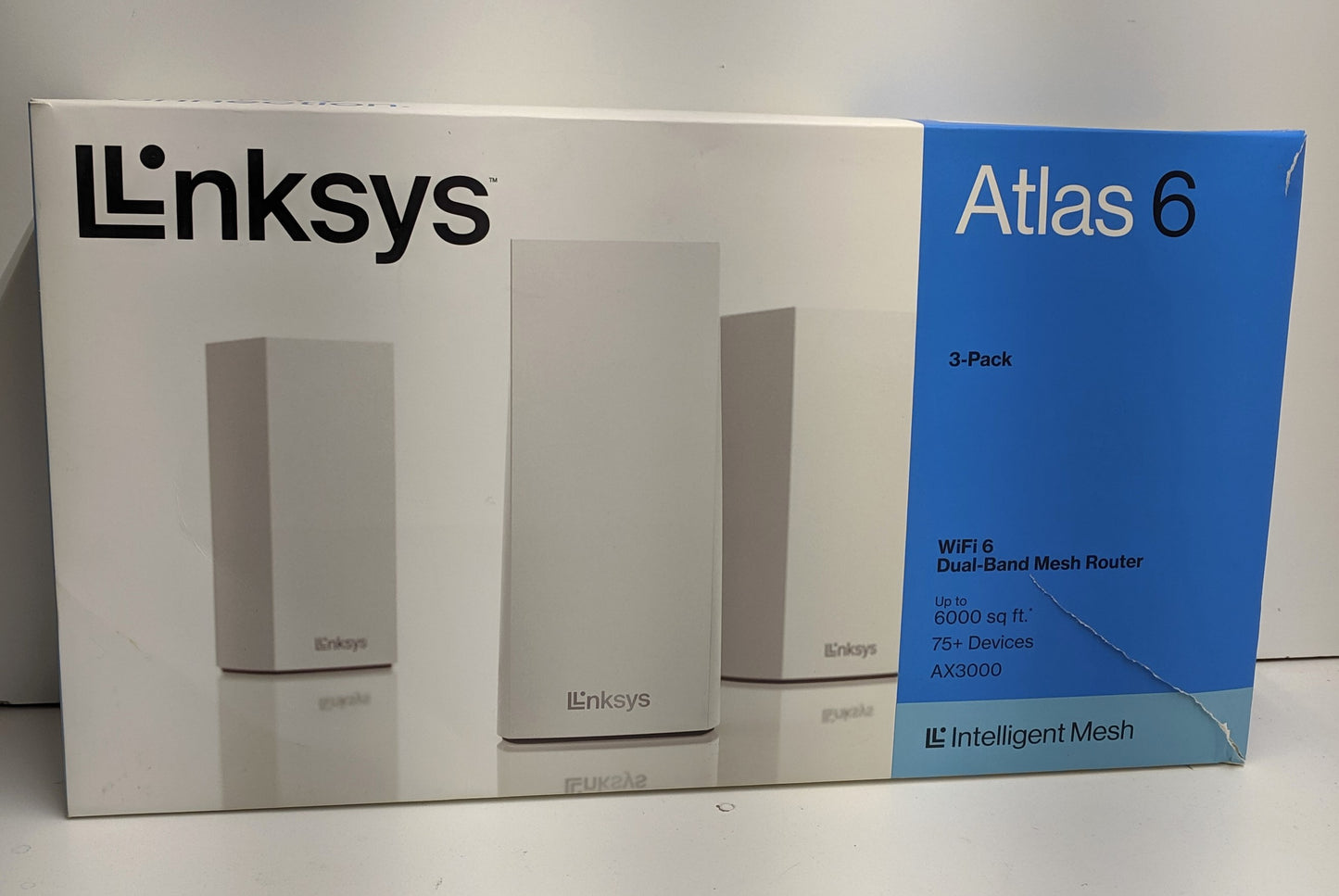 Linksys Atlas 6 WiFi 6 Router AX3000 Dual Band (3-pack)-White