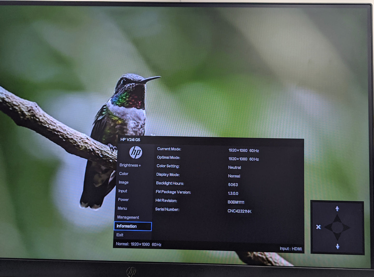 HP V24I G5 23.8in FHD MONITOR