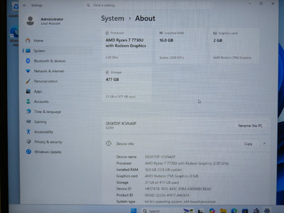 Ideapad Slim 3 15ABR8 15.6in FHD AMD Ryzen 7 7730U 2GHz 16GB RAM 512GB SSD