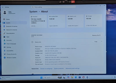 LENOVO IDEAPAD 3 15ITL6 LAPTOP i3-1115G4 8GB 1TB