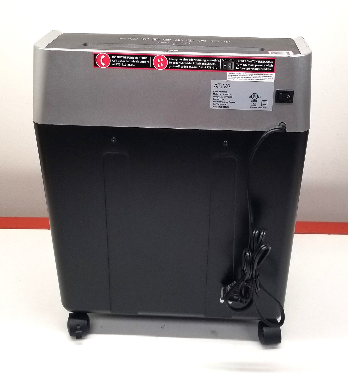 Ativa 12-Sheet Micro-Cut Shredder