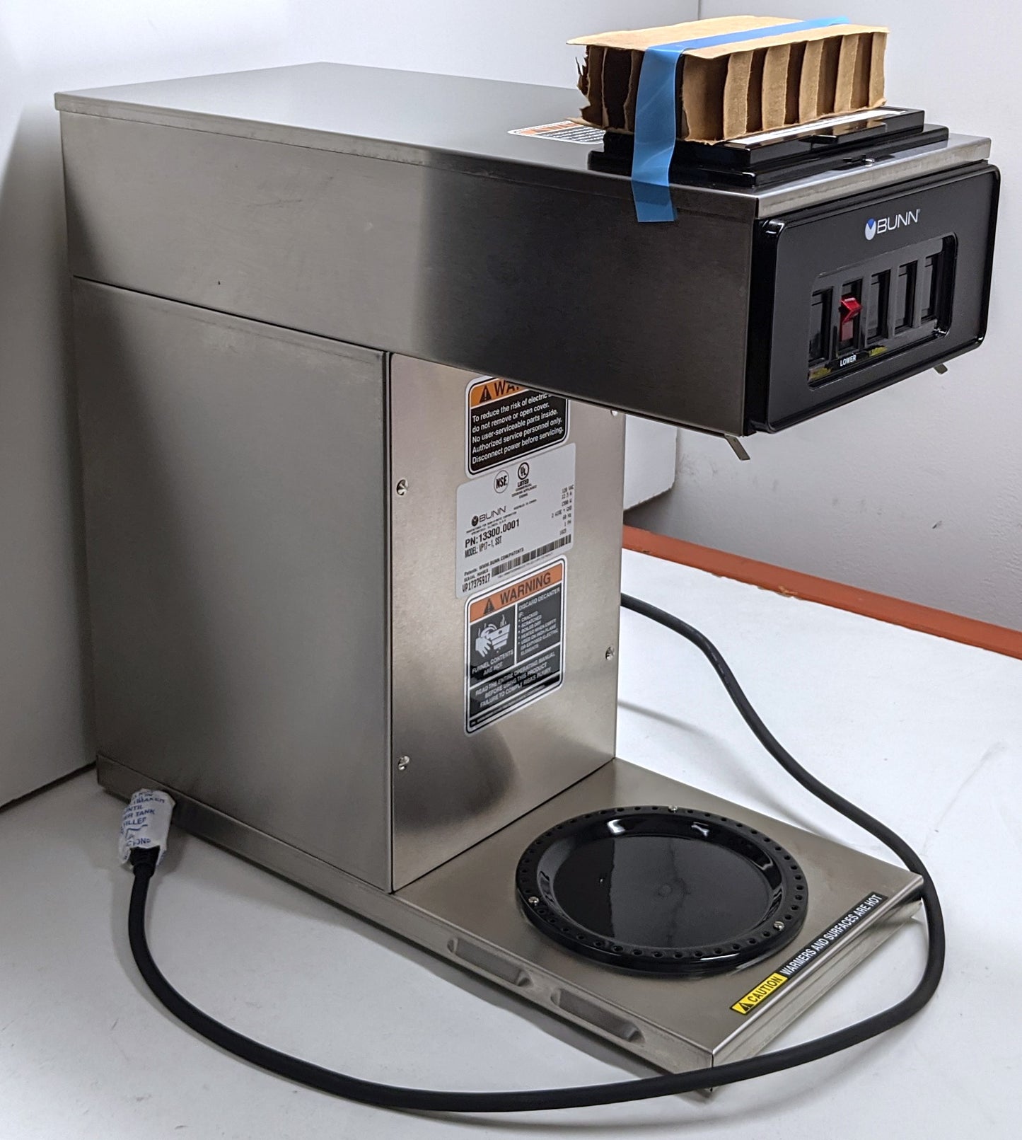 Bunn 12-Cup Pourover Brewer, Stainless Steel VP17-1 SST