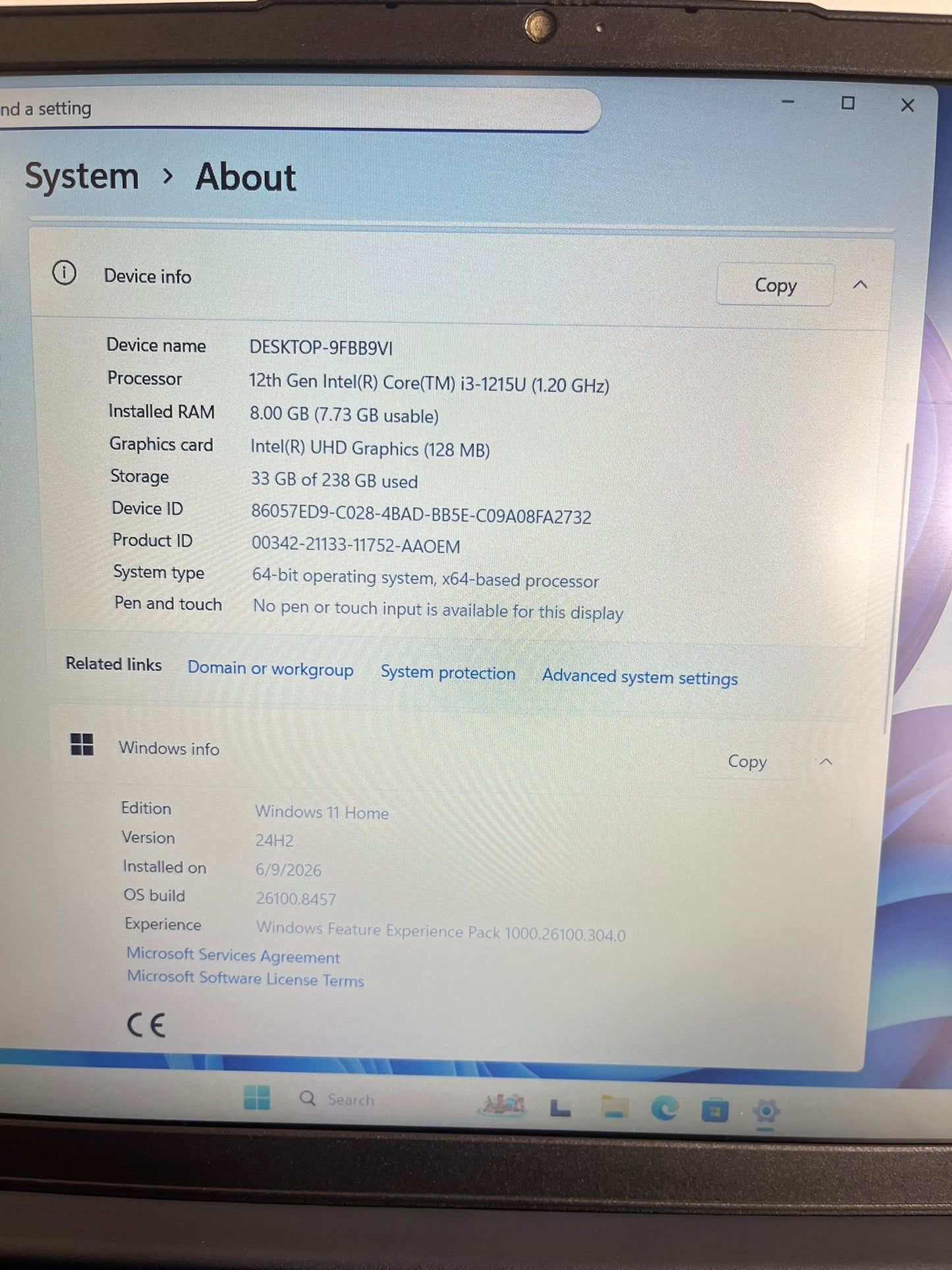 Lenovo IdeaPad 3 15.6in FHD i3 1215U 1.2GHz 8GB RAM 256GB Win11