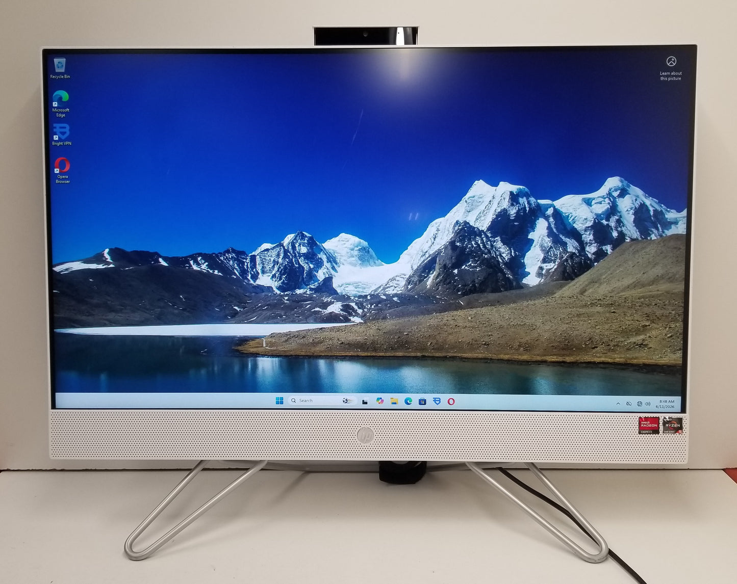 HP 27-cb0026 All-In-One Desktop, 27 In R5-5500U, 8GB, 512GB