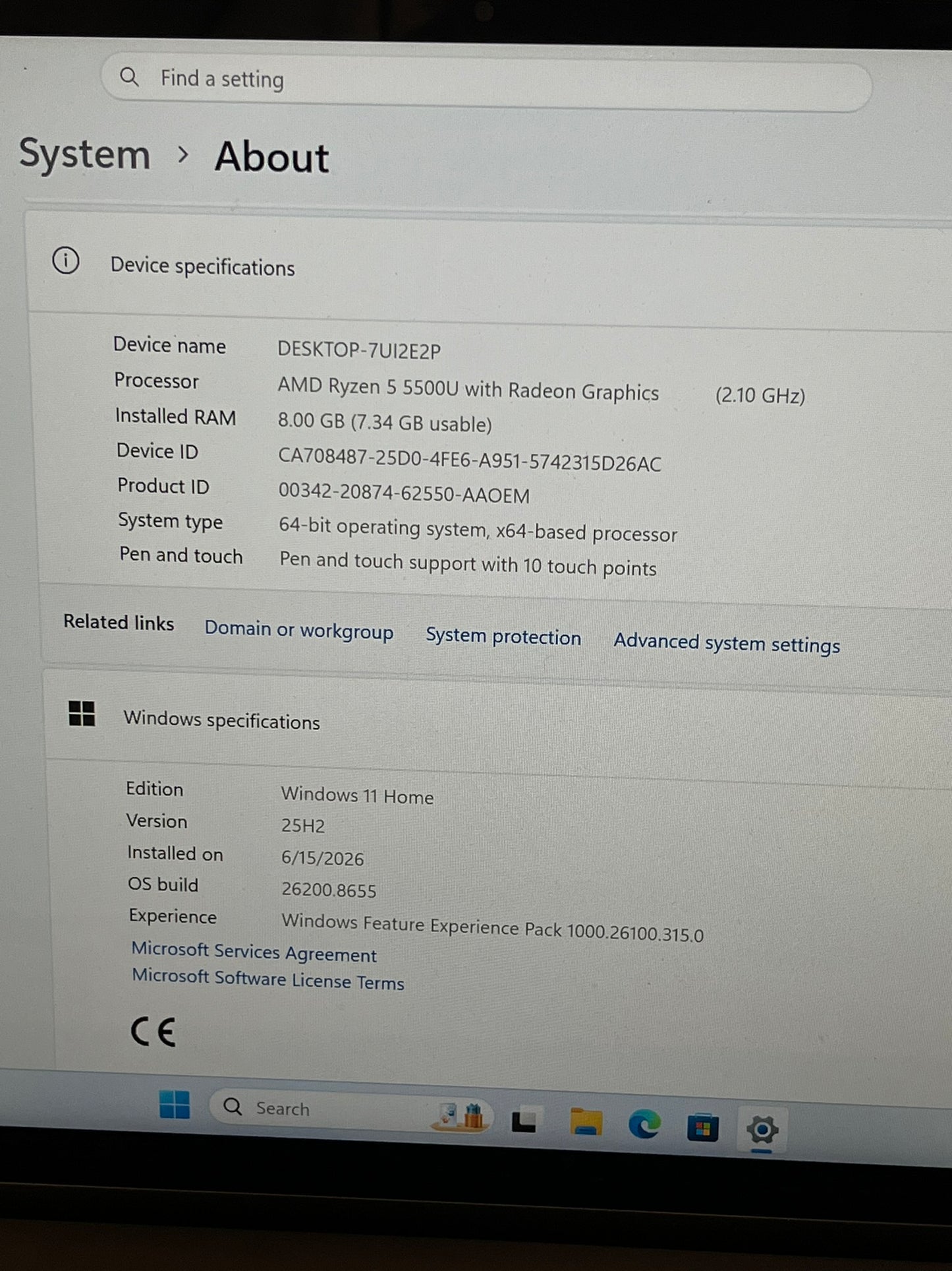 Ideapad Flex 5 14ALC7 14in AMD Ryzen 5500U 2.1GHz 8GB RAM 256GB SSD