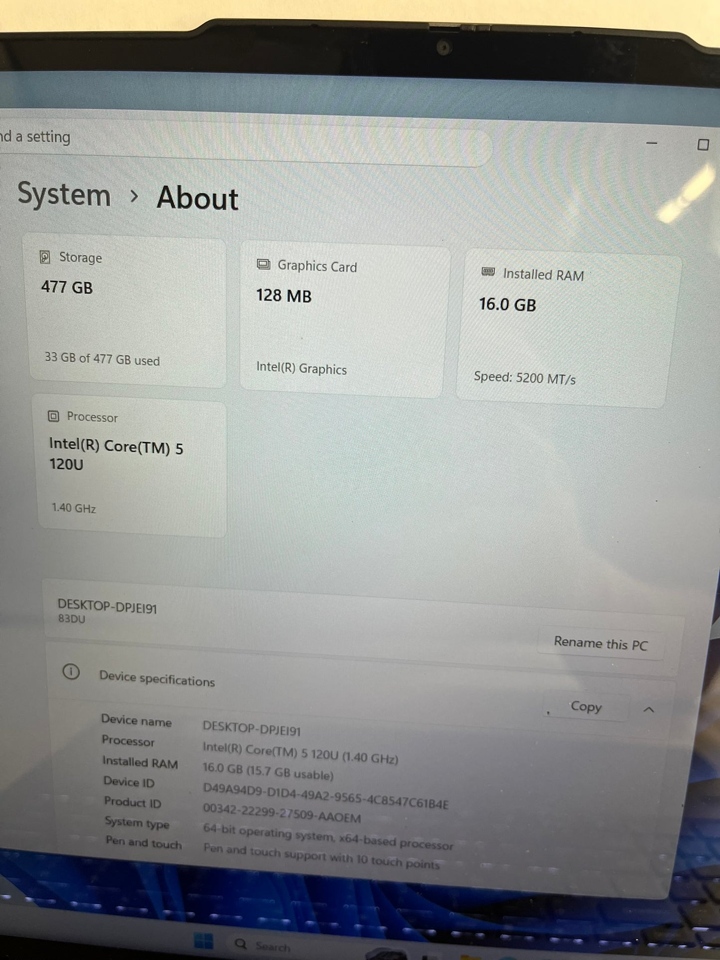 Ideapad 5 2-in-1 16IRU9 16in FHD Intel Core 5 120U 1.4GHz 16GB RAM 512GB SSD
