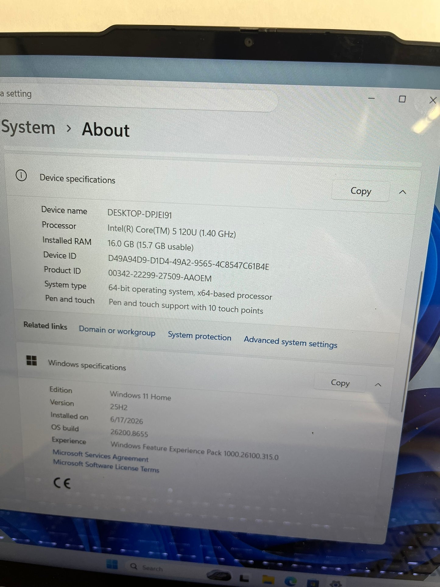 Ideapad 5 2-in-1 16IRU9 16in FHD Intel Core 5 120U 1.4GHz 16GB RAM 512GB SSD