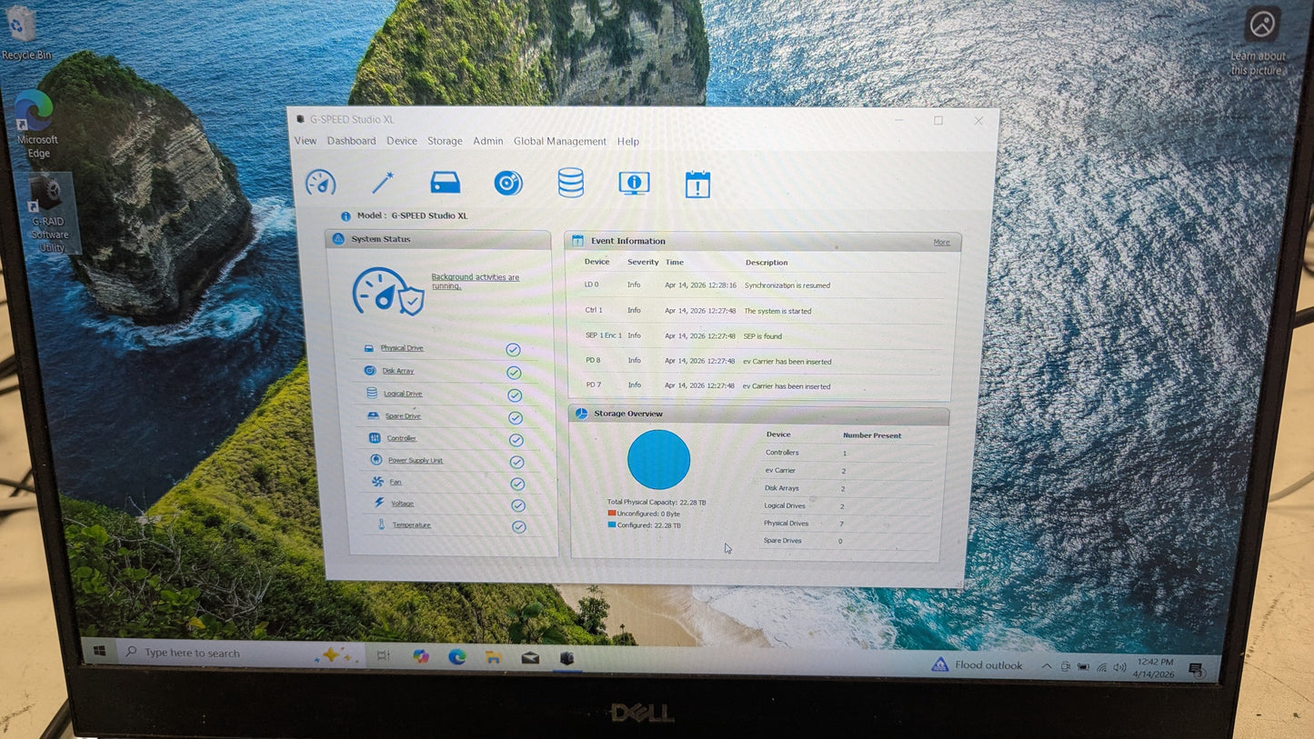 G-Speed Studio XL 8-Bay Thunderbolt 2 RAID Array (6x6 TB HDD + 500GB SSD)