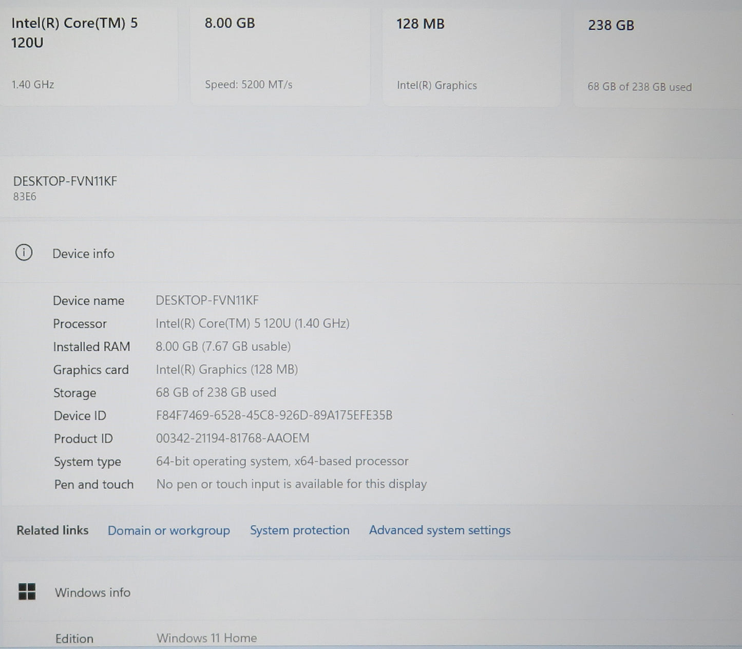 Lenovo IdeaPad Slim 3 15IRU9 CORE 5 120U 1.4GHz 8GB RAM 256GB Win11