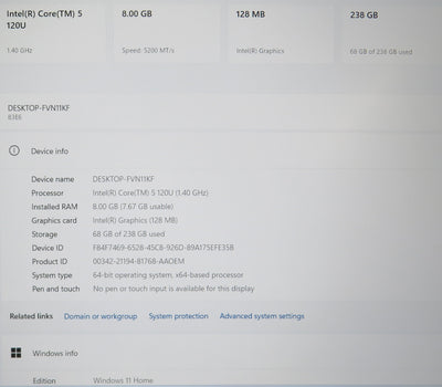Lenovo IdeaPad Slim 3 15IRU9 CORE 5 120U 1.4GHz 8GB RAM 256GB Win11