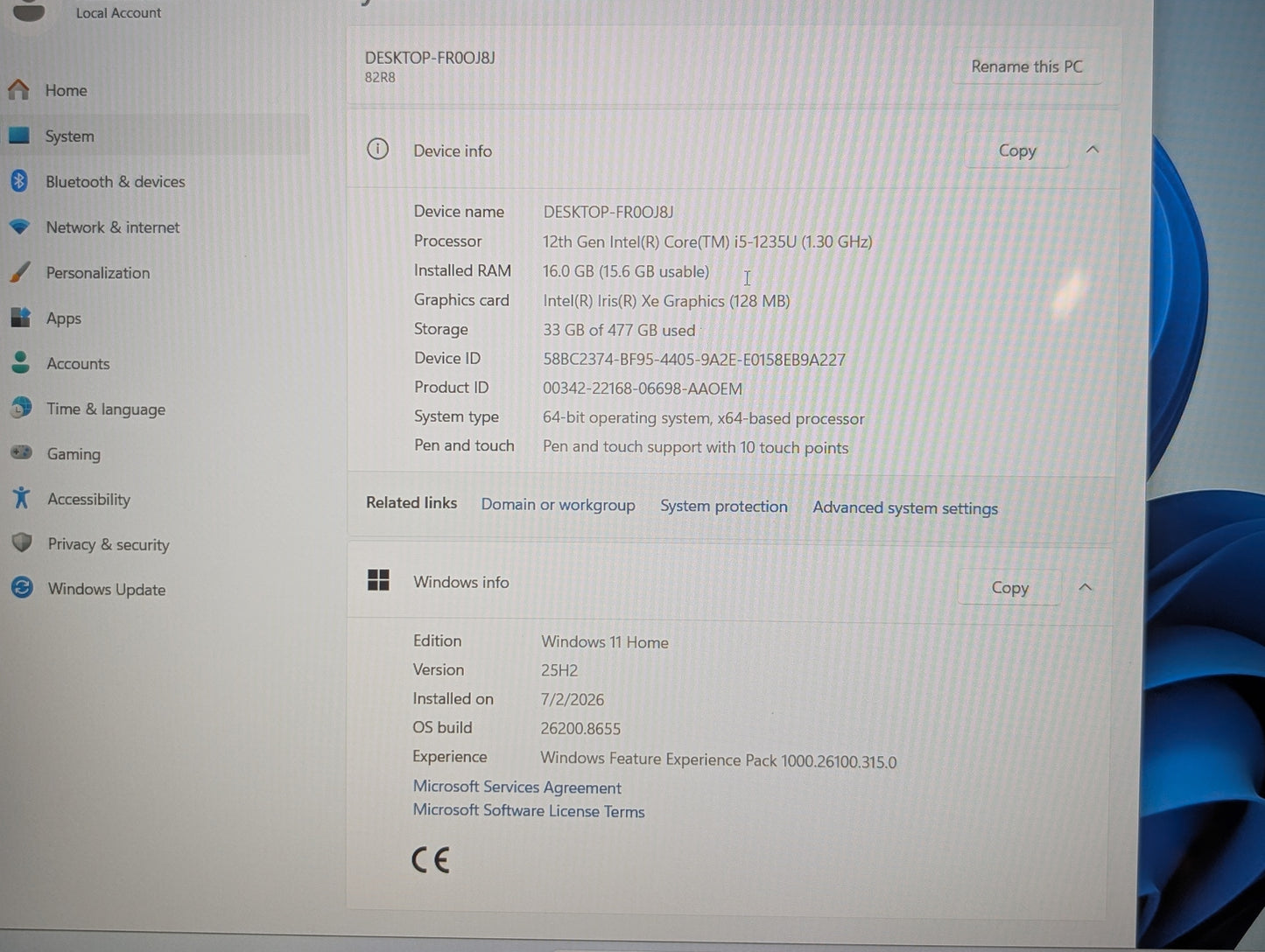 Lenovo Ideapad Flex 5 16IAU7 16in Laptop i5-1235U 1.3GHz 16GB RAM 512GB SSD W11H