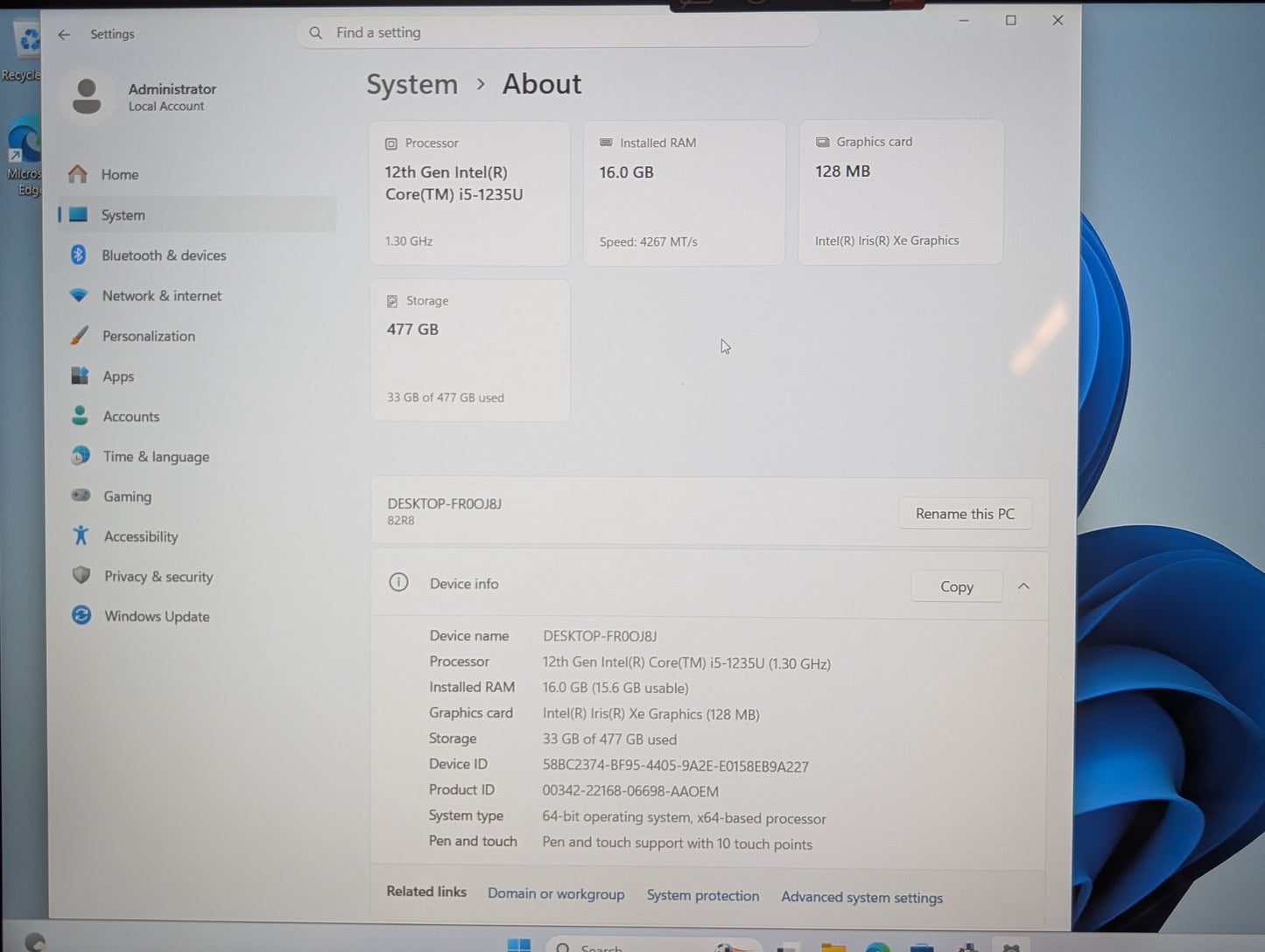 Lenovo Ideapad Flex 5 16IAU7 16in Laptop i5-1235U 1.3GHz 16GB RAM 512GB SSD W11H