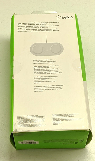 BELKIN WIRELESS CHARGING DUAL PADS 10W (APPLE/SAMSUNG)