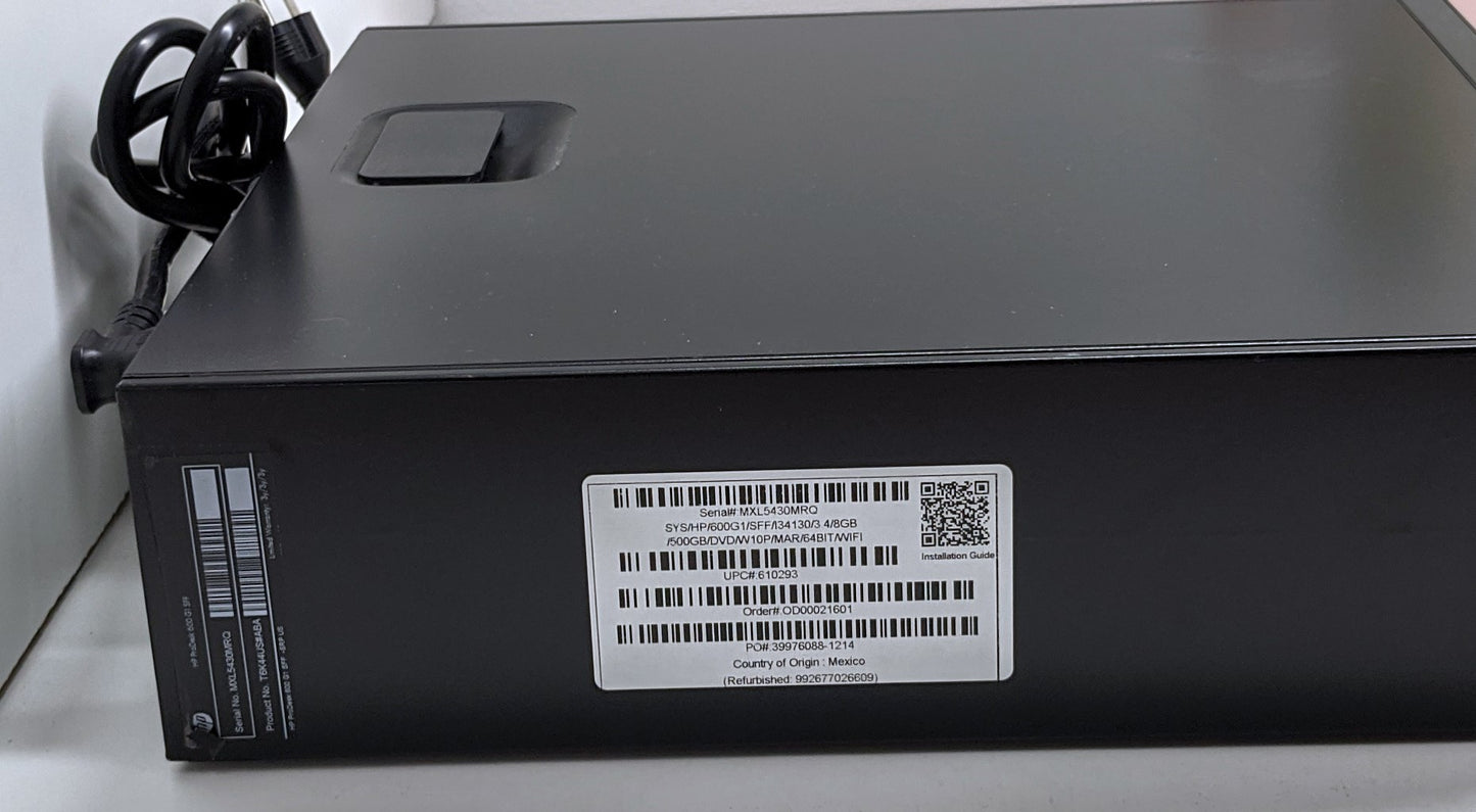 HP ProDesk 600 G1 SFF DESKTOP i3-4330 8GB 512GB