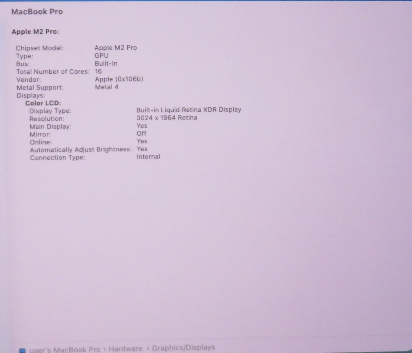 Apple Macbook Pro 2023 14in Retina M2 Pro 32GB RAM 512GB macOS A2779
